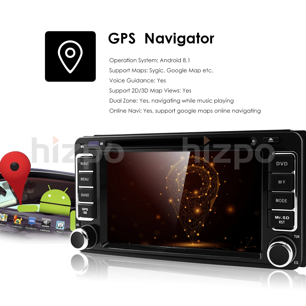 Clearance Android 9.0 2GRAM+16GROM DVD Player For Toyota Universal RAV4 COROLLA VIOS HILUX Terios Land Cruiser 100 PRADO 4RUNNER DAB+BT PC 19