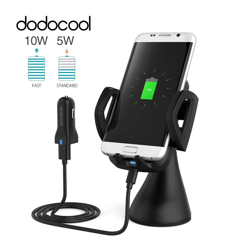 

dodocool Fast Wireless Car Charger Air Vent Suction Mount Qi Wireless Charger Phone Stand Car Holder for Samsung Galaxy S9
