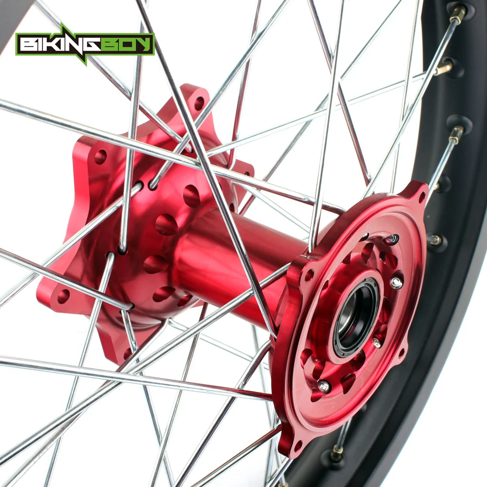 BIKINGBOY 19 &quotSupermoto MX обод заднего колеса Красный концентратор 36 спиц для Honda CR 125 250 R 02