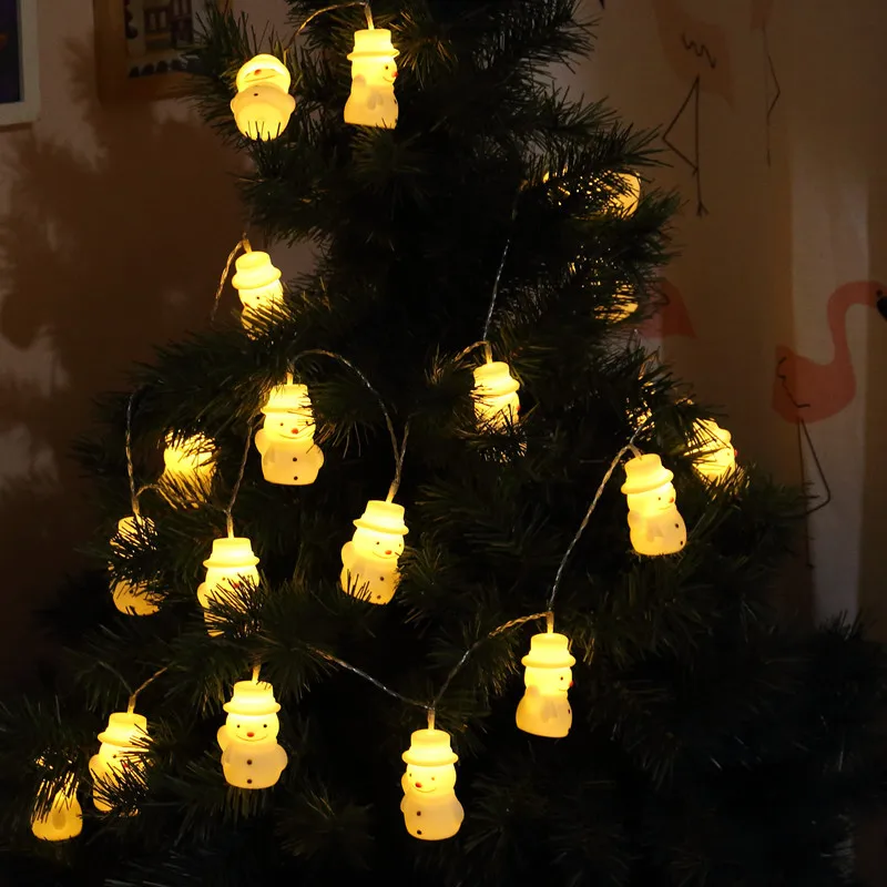 

Christmas Decorations for Home 3M 30LEDs Silicone Christmas Snowman Wedding Christmas Tree Decorations LED String Ornaments,Q
