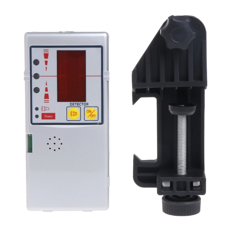 

635nm Compatible Red Beam Leveling Cross Line Laser Receiver Detector with Clamp