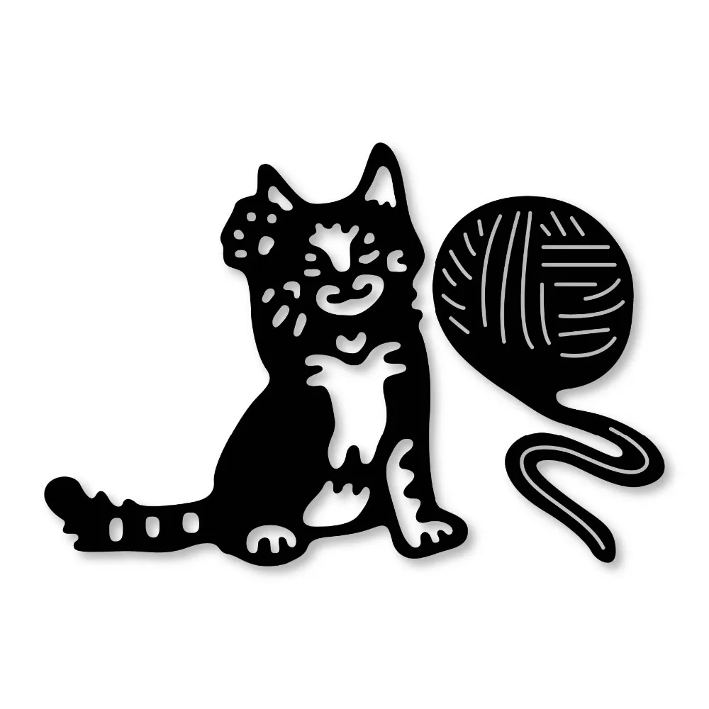 

Swovo Cat coil Metal Cutting Dies Stencils DIY for Scrapbooking Paper Card Craft Embossing Die Cut stamps and dies New