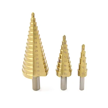 

4-12/20/32mm HSS Titanium Coated Step Drills Bit Set For Metal High Speed Steel Wood Hole Cutter Step Cone Drill HR