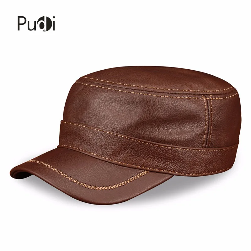 HL175 Originální kožené pánské kšiltovky klobouky zbrusu nový styl jaro pravá kožená kšiltovka čepice jedné velikosti se 3 barvami