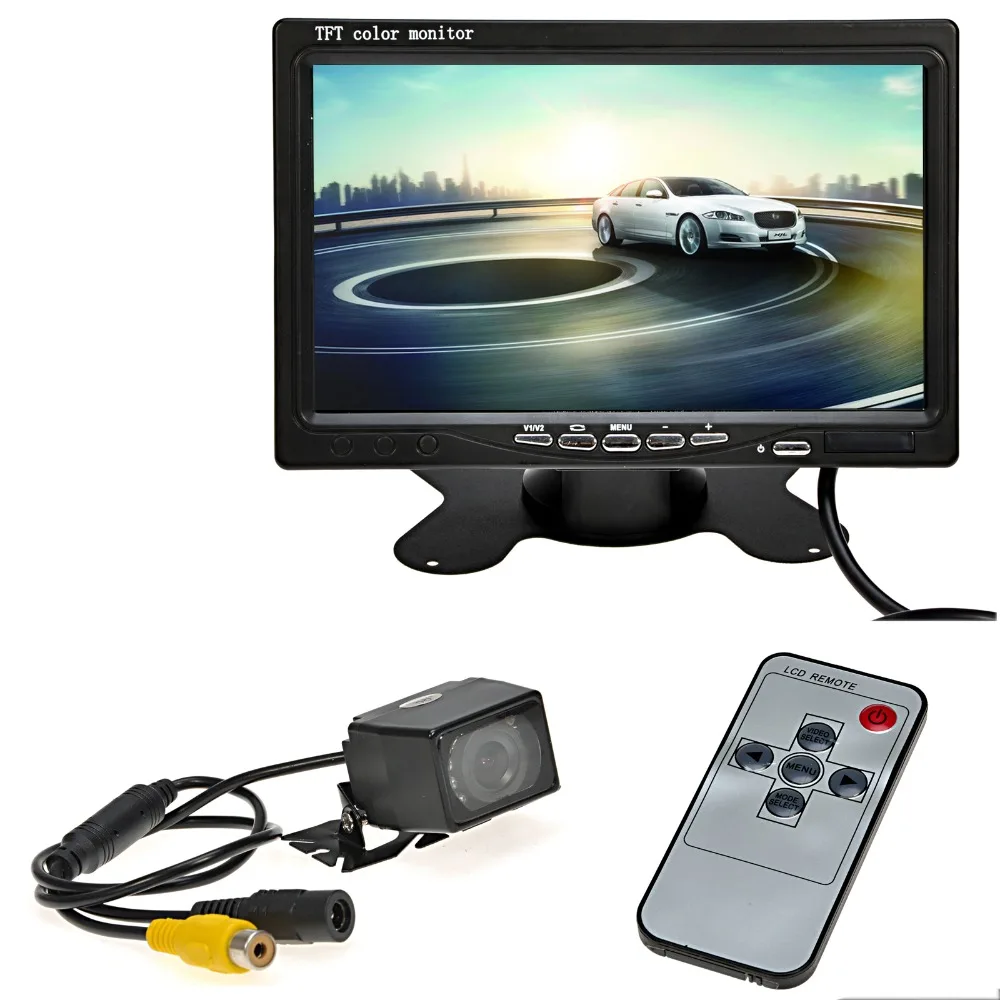 7 Inch TFT LCDCar Rear View Monitor 234 x 480 Pixel Screen with Remote