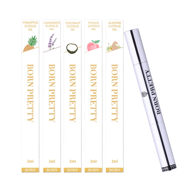BORN PRETTY Nail Cuticle Oil 2ml Fruit Flower Flavor Oil Pen Manicure Nail Art Nutrition Treatment Care Tool