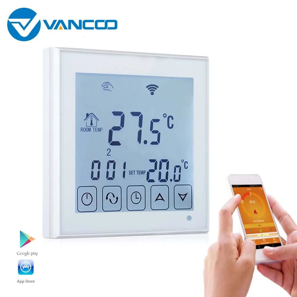 

Vancoo WIFI Thermoregulator Floor Heating Thermostat Electric Room Warm Temperature Controller Dual Sensor Probes