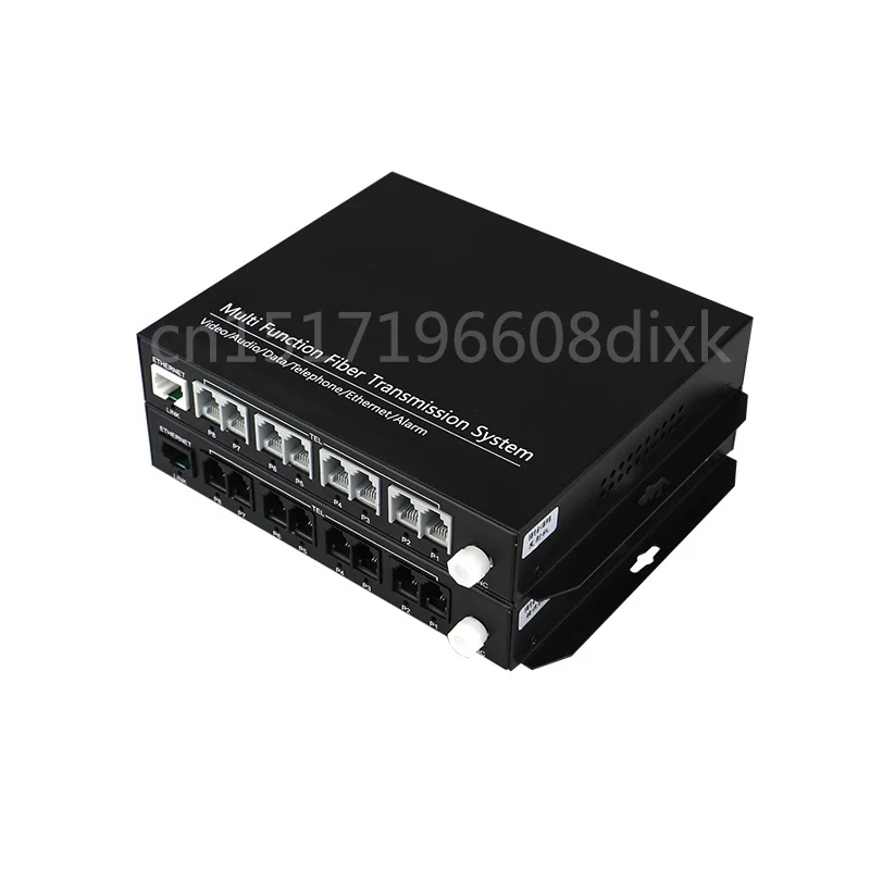 Voice fxs/fxo pots fiber multiplexer 8 rj11 ports