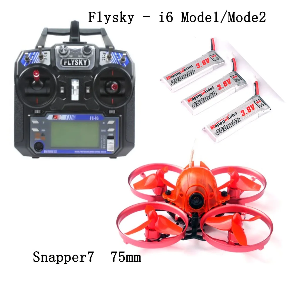

JMT Snapper7 Brushless 4-Axis Aircraft Micro 75mm FPV Racing Helicopters 700TVL Camera with FS-i6 RC Transmitter Controller