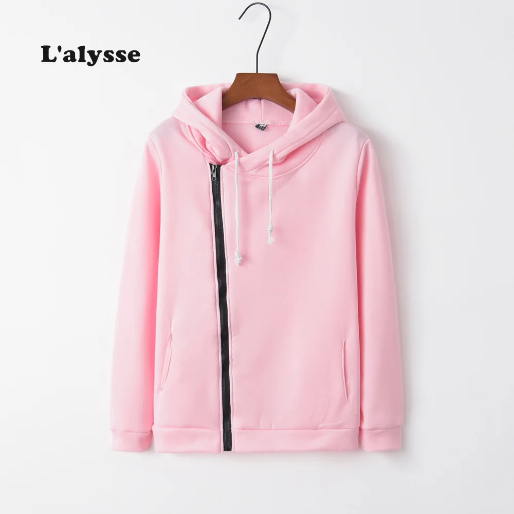 

LALYSSE Autumn Zipper Warm Fashion Hoodies Women Long Sleeve Hoodies Jackets Hoody Jumper Overcoats Outwear Female Sweatshirts