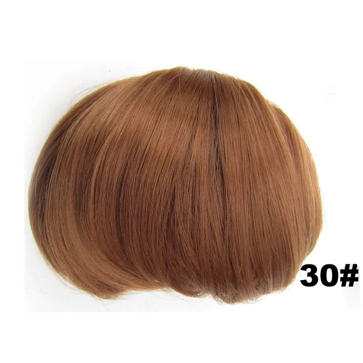 Similler синтетические волосы булочка кудрявый шиньон с зажимом в шиньон наращивание волос поддельные волосы кусок аксессуары Омбре черный коричневый - Цвет: 30