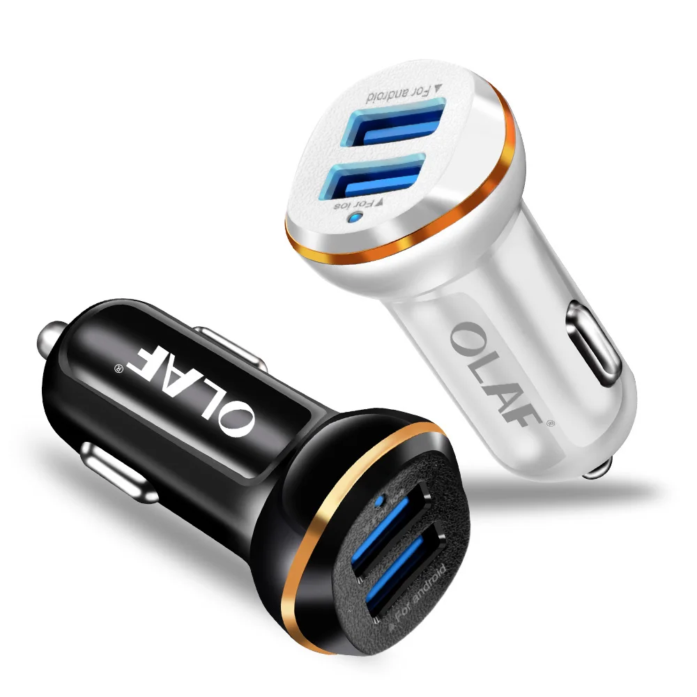 Олаф 5 в 3.1A USB Автомобильное зарядное устройство 2 порты, для мобильных телефонов зарядное устройство адаптер зарядки для iPhone samsung huawei xiaomi LG Автомобильное зарядное устройство