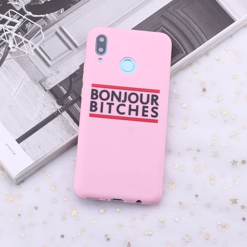 Для Xiaomi mi Red mi Note 5 6 7 8 9 lite Pro Plus Bonjour стервы цитаты забавные конфеты силиконовый чехол для телефона Capa Fundas Coque