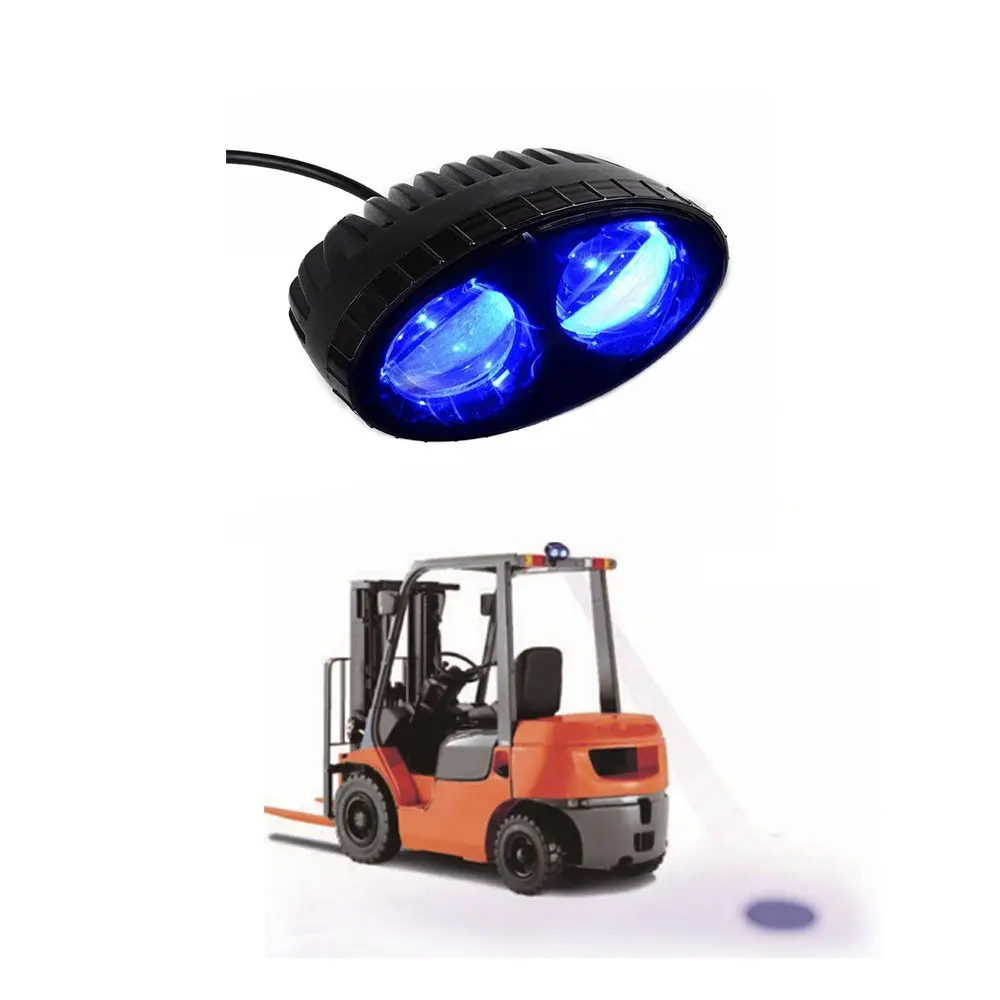 2PCS 10W Blue LED Forklift Safety Light Spot Light Warehouse Safe Warning Light 10 80V LED 550LM