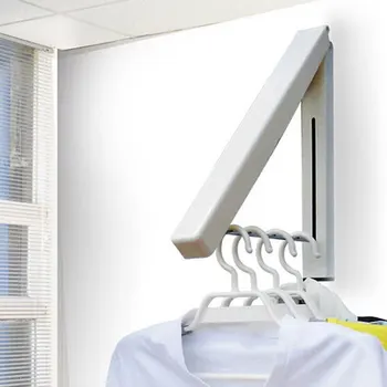 

New Multi-function Foldable Wall Hanger Hanging Stealth Mount Retractable Clothes Hanger Organizer Drying Rack Hangers