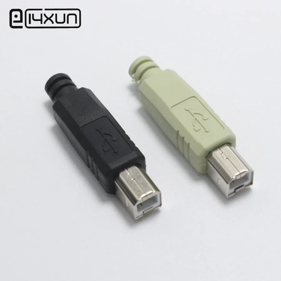 

1set Type B Male USB Printer Scanner Extender Adapter Data Sync Coupler Converter DIY Repair Connector Free-Welding