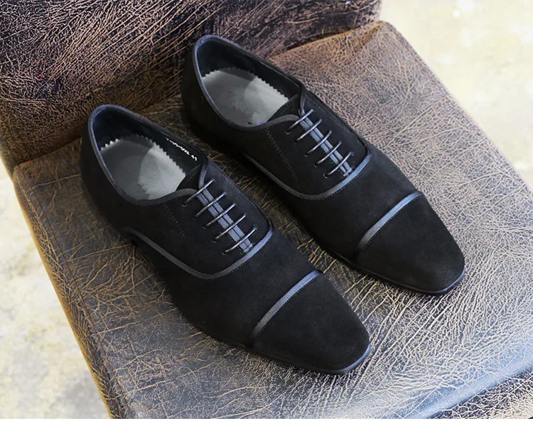 black suede mens dress oxfords shoes casual work shoes 2018 spring ...