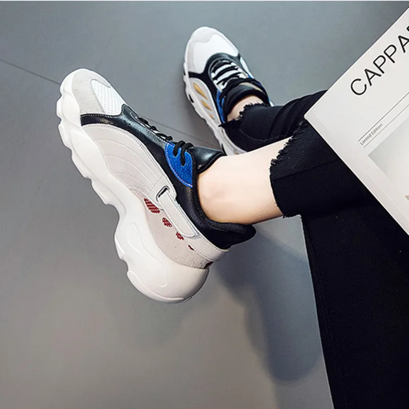 JINBEILEE New Breathable Mesh Butterfly Harajuku Wild Thick-soled Women's Shoes Casual Sports Walking Shoes Lace-Up JINBEILEE New Breathable Mesh Butterfly Harajuku Wild Thick-soled Women's Shoes Casual Sports Walking Shoes Lace-Up