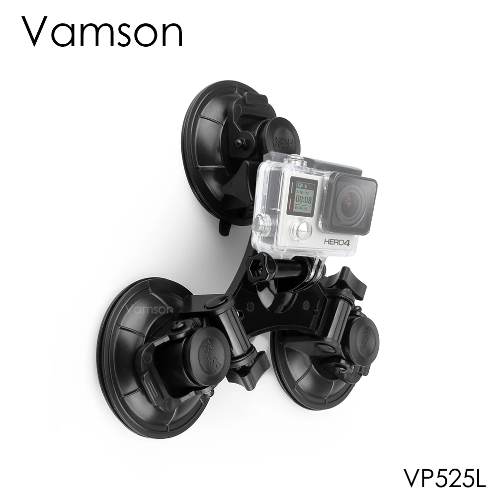Тройная присоска Vamson для Go Pro автомобильная большой размер GoPro Hero 6 5|for gopro hero|car