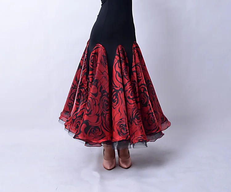 Lady's Ballroom Dance Costumes Spandex Ballroom Dance Skirt Women S-4XL