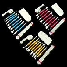 11 шт пластиковый инструмент для выпечки, сахарное ремесло, помадка, подарок, кондитерские изделия, резец, шоколадное украшение, цветок, глина, моделирование