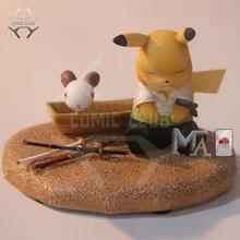 Comic Club 11 см poket monster pikachu cos Roronoa Зоро gk смола фигурка игрушка для коллекции