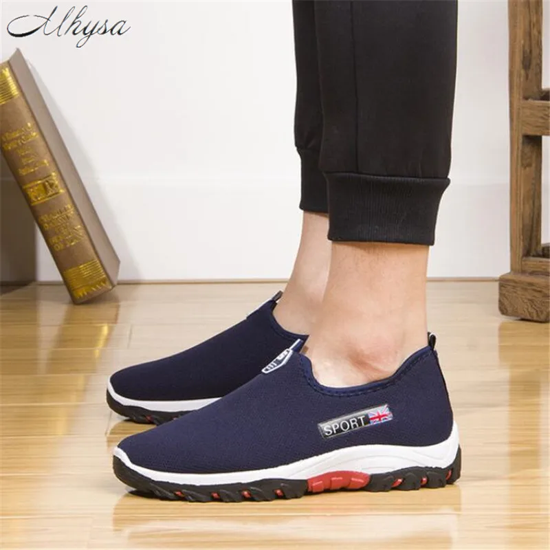 Mhysa 2019 new spring autumn fashion men's casual shoes comfortable breathable non-slip flat shoes solid color sneakers L166
