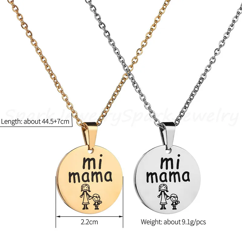 Ожерелье с подвеской Spark Lovely Boy Mi Mama ожерелье из нержавеющей стали фигуркой матери