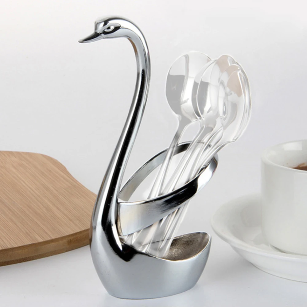

Stainless Steel Fruit Food Fork Spoon Knife Base Holder Creative Gift Tableware Knife Base Holder Wedding Decoration