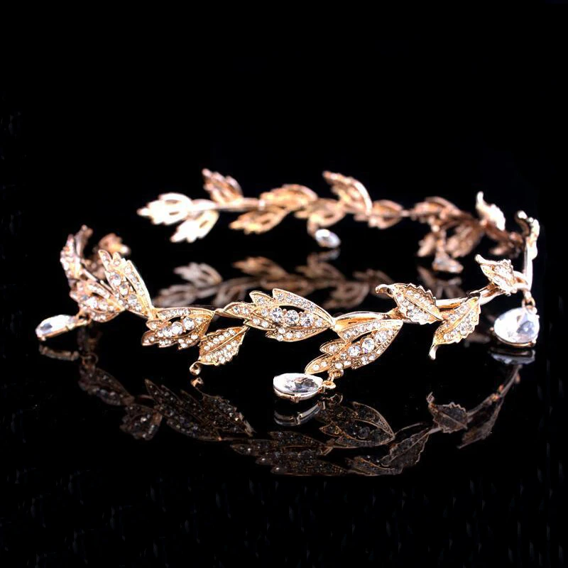 Мода Rhinestone Девушки волос лента свадебное украшение на голову роскошный кристалл невесты головной убор ободок Свадебные аксессуары Chapeau