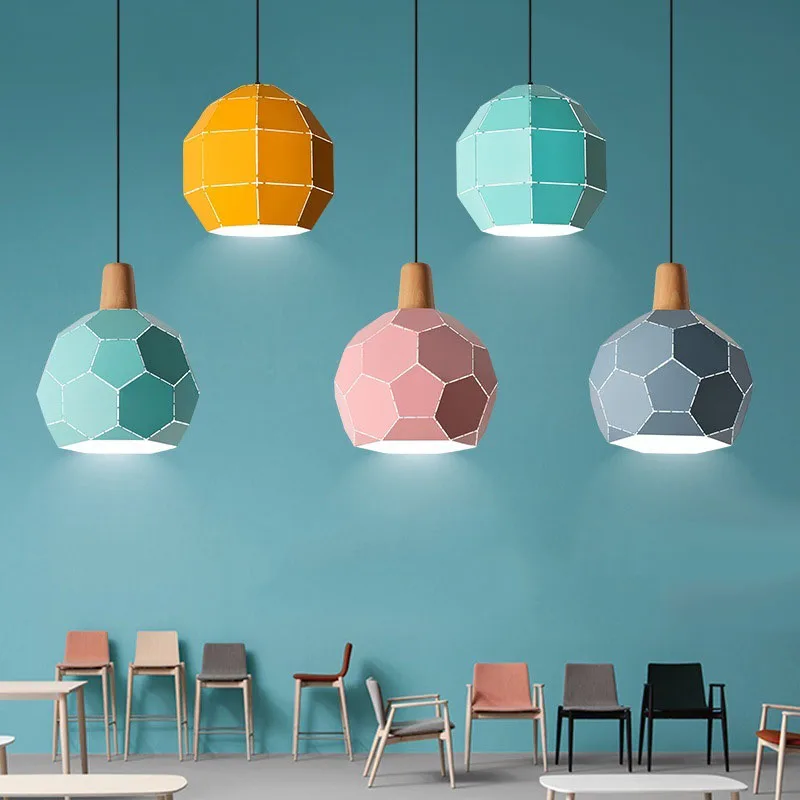 Modern Football Pendant Light Hanging Creative Pendant Light E27 E26 Suspension Pendant Lamp Lighting fixture For Restaurant Home (6)