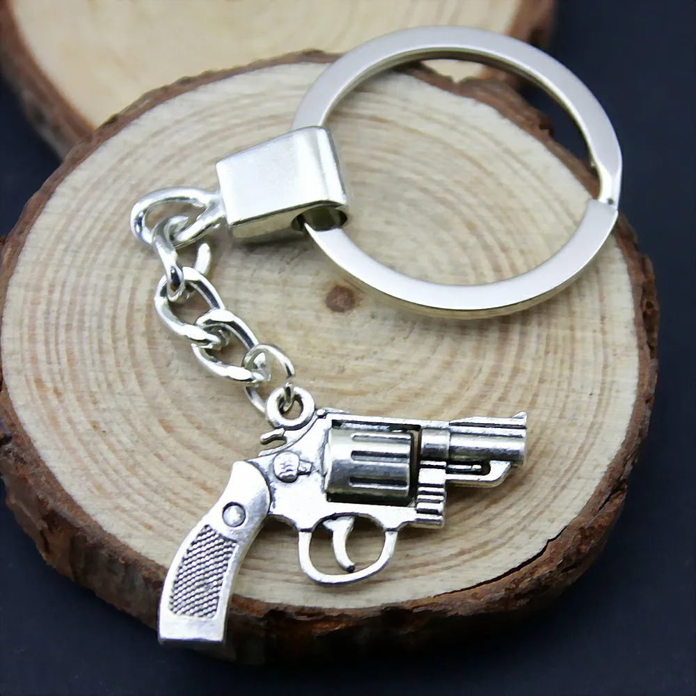 Home Decor Metal Crafts Party Favors gun Pendants DIY Car Key Ring Holder Souvenir For Gift Optional Package Box | Дом и сад
