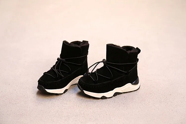 WENDYWU/зимняя обувь из натуральной кожи; брендовые черные ботинки для мальчиков; модные серые теплые ботинки для маленьких девочек; детские полуботинки