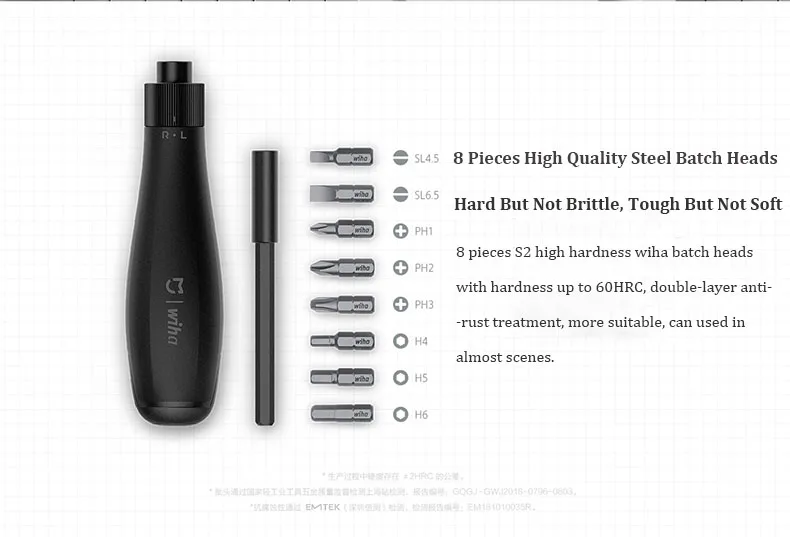 100% xiaomi mijia wiha screw driver Hand Tools screw Kit 8-in-1 Precision Bits Hidden Magazine Magic holder screwdriver set tornavida seti (6)