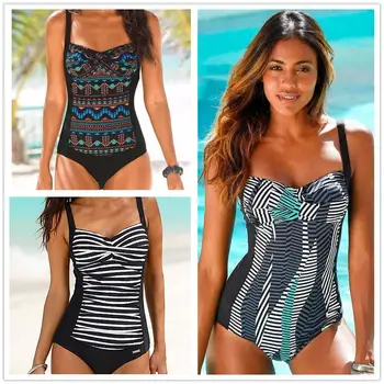 

2019 Sexy One Piece Swimsuit Women Vintage Swimwear Bodysuit Bandage Beach Bathing Suit Monokini Swimsuit Swimming Suit