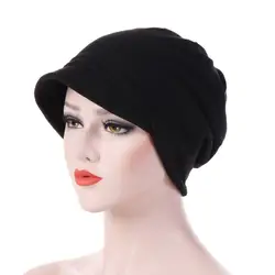 Шляпа от солнца Для женщин хлопок теплый ветрозащитный Шапочка Для химиотерапии мусульманская шляпа головы Обёрточная бумага шляпа
