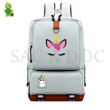 Мультфильм Единорог смешные рюкзаки школьные сумки для подростков студентов холщовый рюкзак для ноутбука женский мужской повседневный рюкзак для путешествий