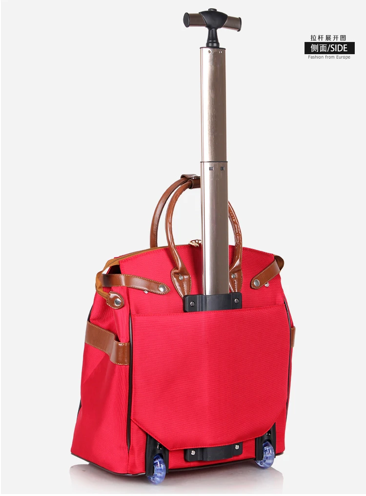 GraspDream Ретро 22 дюйма ручной чемодан на колесиках для девочек, красный багаж, дорожная сумка, сумки на колесиках, женская сумка на колесиках, чемоданы