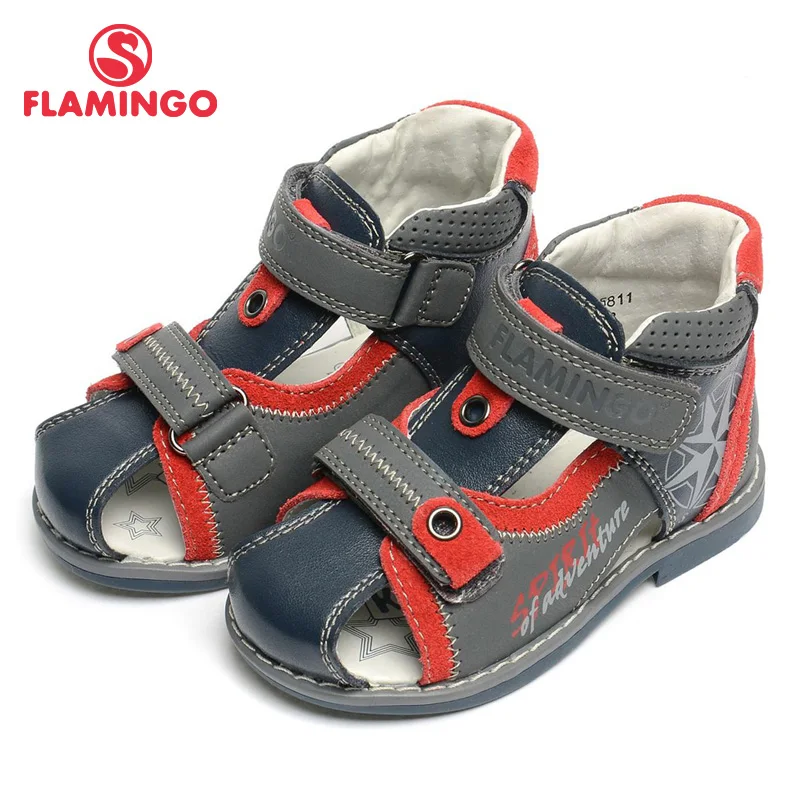 

FLAMINGO 2016 new arrival summer kids shoes fashion high quality 100% genuine leather children sandals for boy XS5811