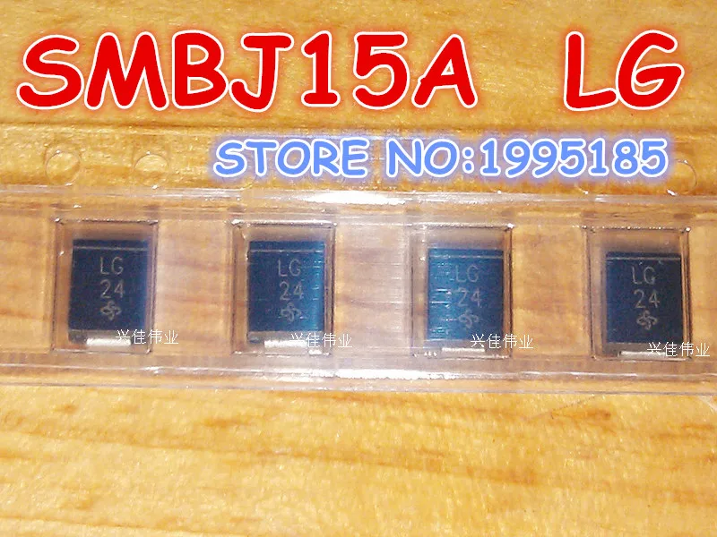 50pcs/lot SMBJ15A 15V LG A one way SMD TVS Diodes DO 214AA (P6KE15A ...