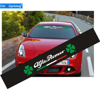 

1 pcs New type car windscreen windshield sticker for alfa romeo Giulia Stelvio 159 147 156 giulietta 147 159 car styling