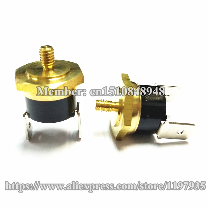 

Hex head copper screw KSD301 10A 250V 125C Temperature Switch Screw cap KSD301 M4 125 degrees Normally closed