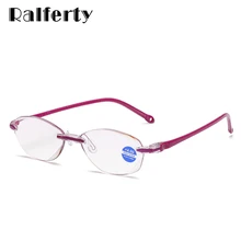 Ralferty очки для чтения женские анти синий диоптрий Рецептурные очки круглые пресбиопические 1,0/1,5/2,0/2,5/3,0/3,5/4,0