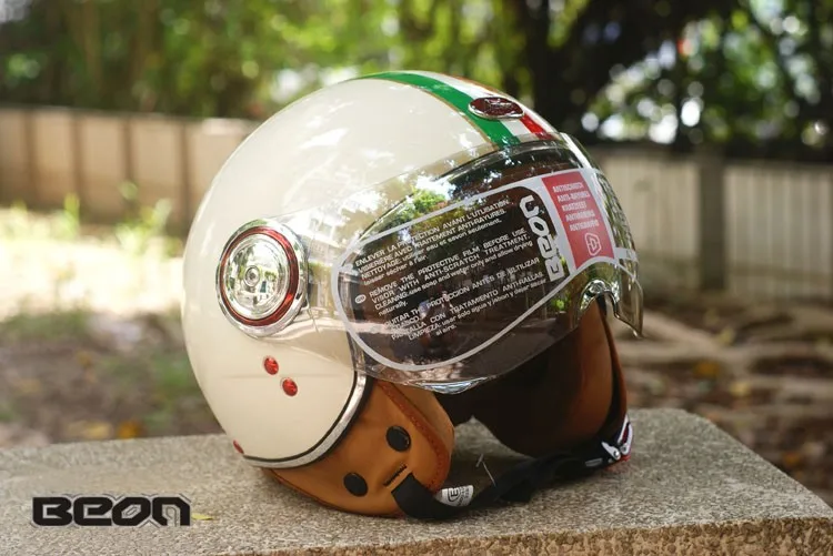 Мотоциклетный шлем Мужской винтажный самокат открытый шлем ретро женский мотоциклетный шлем, одобренный ECE BEON B-110B Moto casco