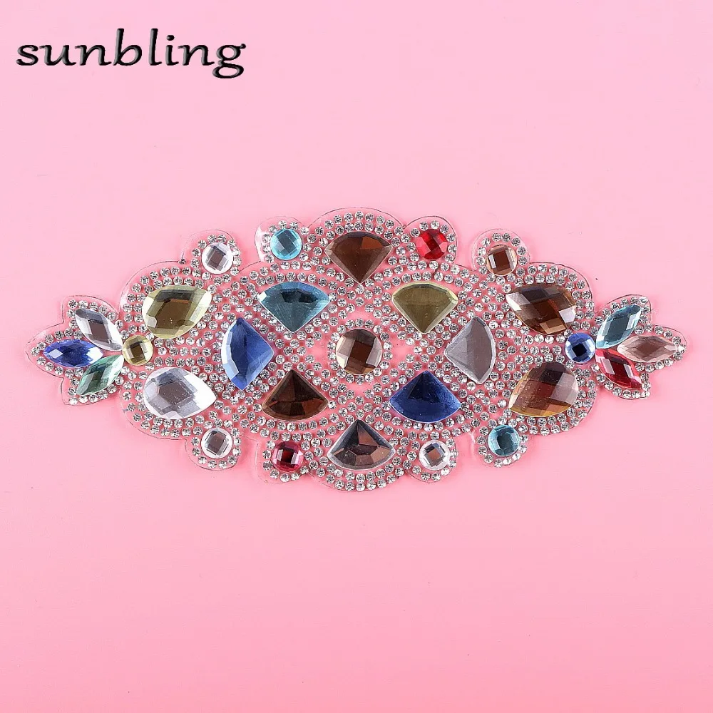 New design rhinestone patches handmade hotfix iron crystal image patch