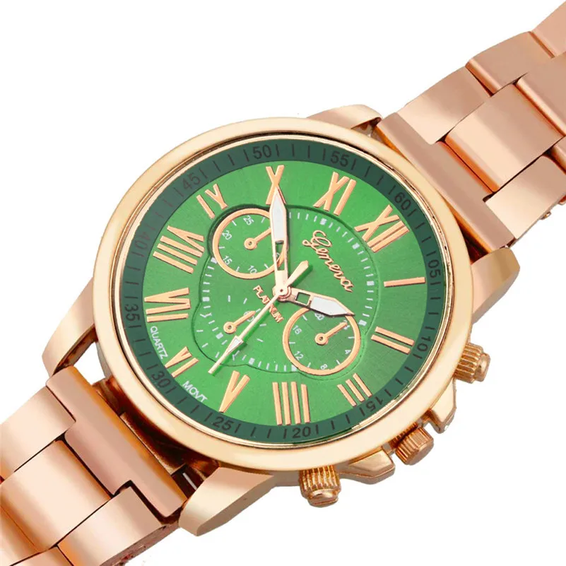 Women Men watch Luxury Stylish Fashion Roman Number Stainless Steel Quartz Sports Dial Wrist Watch Men Wholesale#2AP23 (23)