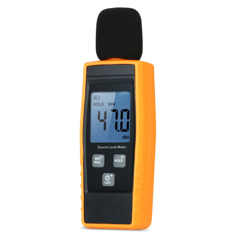 Цифровой измеритель уровня звука Sonometros Decibel Meter дБ метров 30 до 130 dBA измерительные приборы с губчатым шаром
