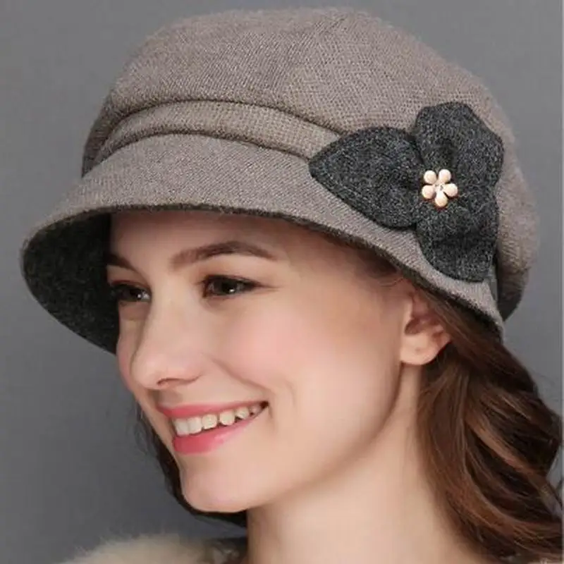 2018 New Hats For Women Soft Lady Wool Felt Bowler Fedora Hat Winter