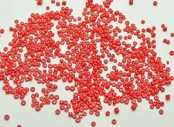 

450 Grams Opaque Red Glass Seed Beads 1.5mm (12/0)