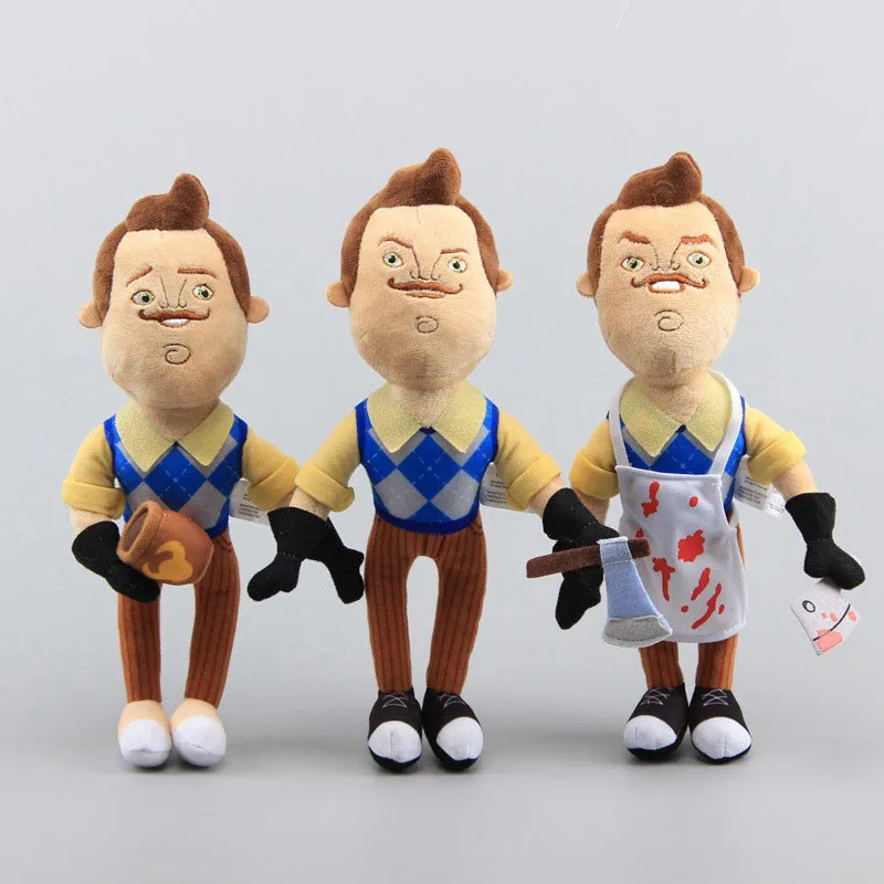 2019 New Hello Neighbor Plush Toys Dolls Game The Neighbor Apron & Cleaver Soft Stuffed Doll Kids Friends Gift 25-40cm (2)